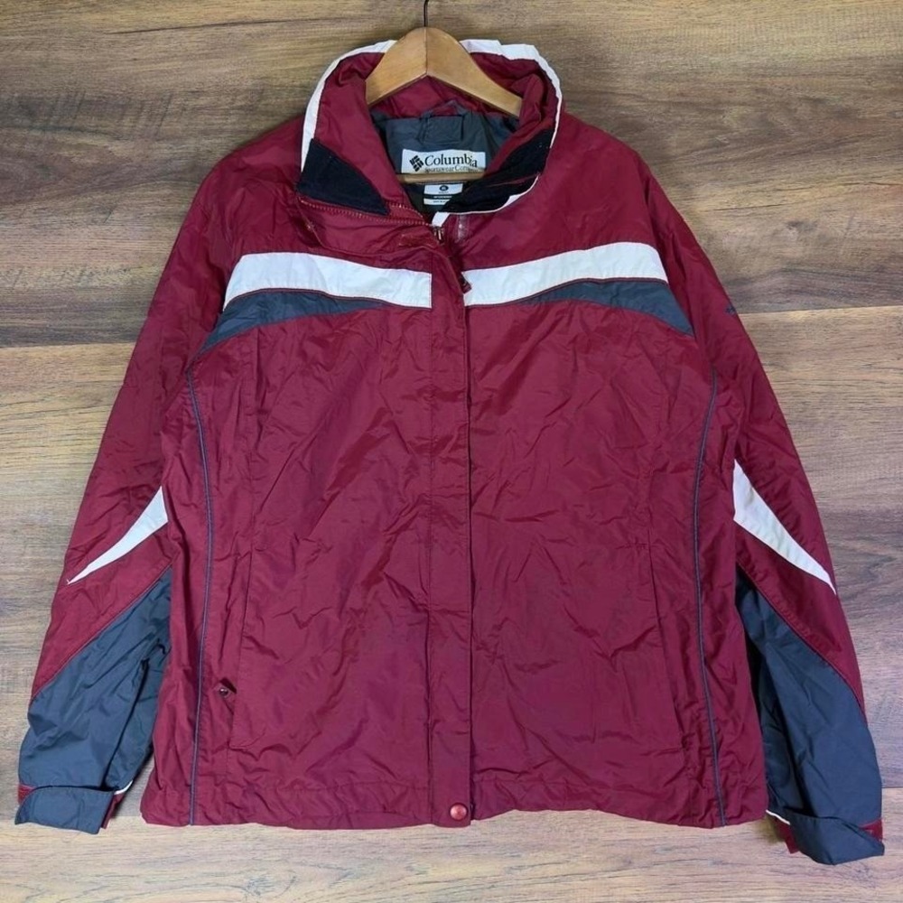 Columbia Women's‎ Interchange Jacket XL Red Gray Winter Coat